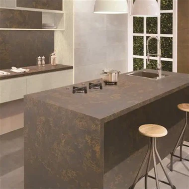 Bancadas de quartzo pretas e marrons